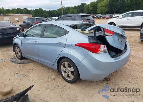 2013 Hyundai Elantra Gls from USA, damaged, VIN KMHDH4AE6DU624309